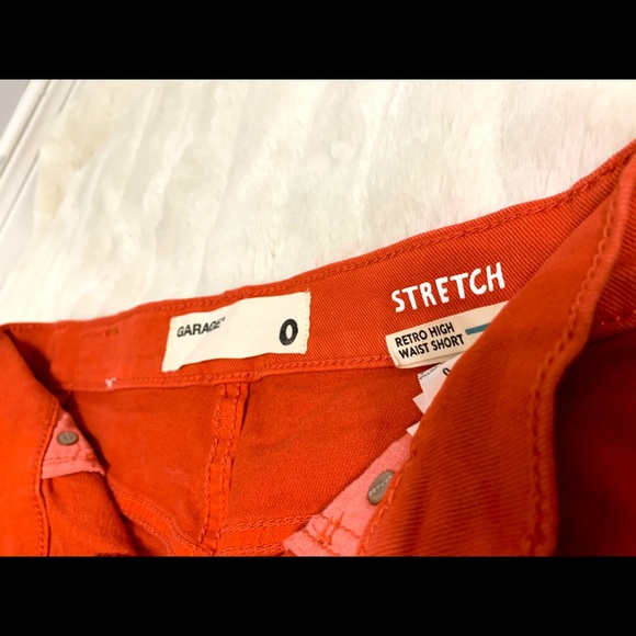 Orange Garage high waisted Jean shorts - Picture 4 of 4